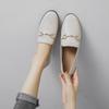 Small leather shoes women's single shoes spring and autumn new versatile one-pedal flat bottom retro large size 41-43