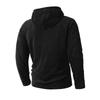 Men's Fleece Hooded Cardigan Casual Button Up Long Sleeve Warm Knit Jacket For Daily Wear