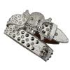 New Bat Buckle Head Rhinestone Belt European and American BB Belt Design Skull Belt