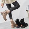 Mulheres botas de inverno moda botas femininas à prova dwaterproof água tornozelo botas de neve quentes sapatos femininos calçados de pele