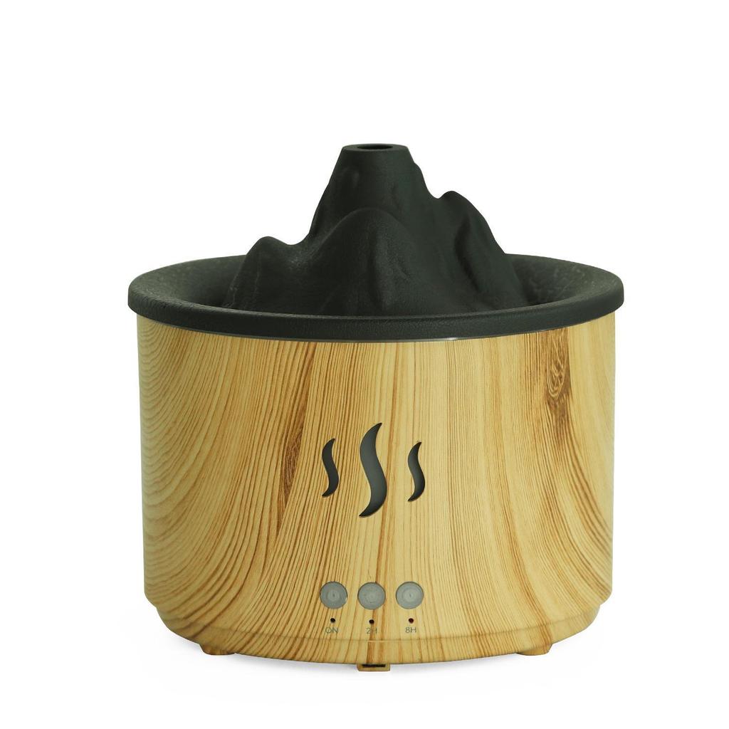 Desktop Volcano Aromatherapy Humidifier: 400ml Decorative Water Oxygen Machine with Crack Pattern Design
