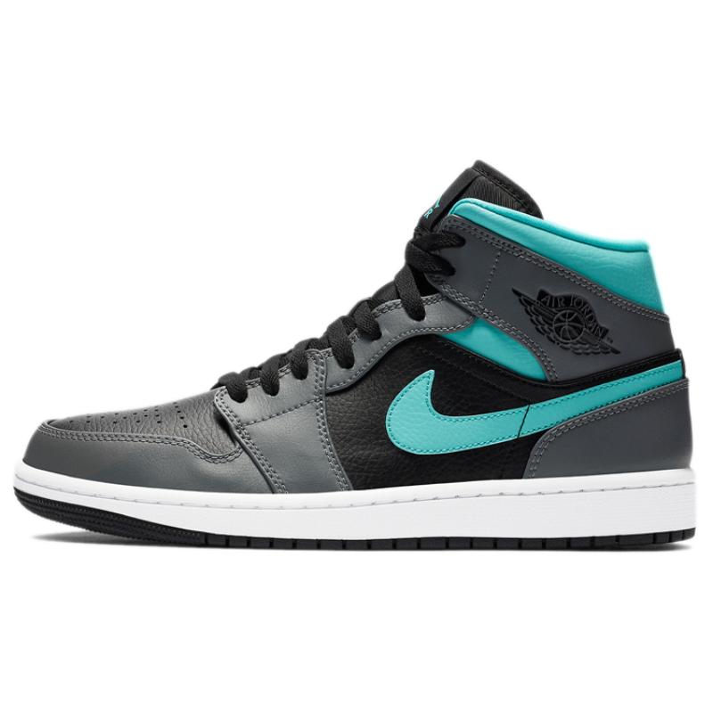 

Jordan 1 Mid Grey Aqua Jordan 554724-063 46