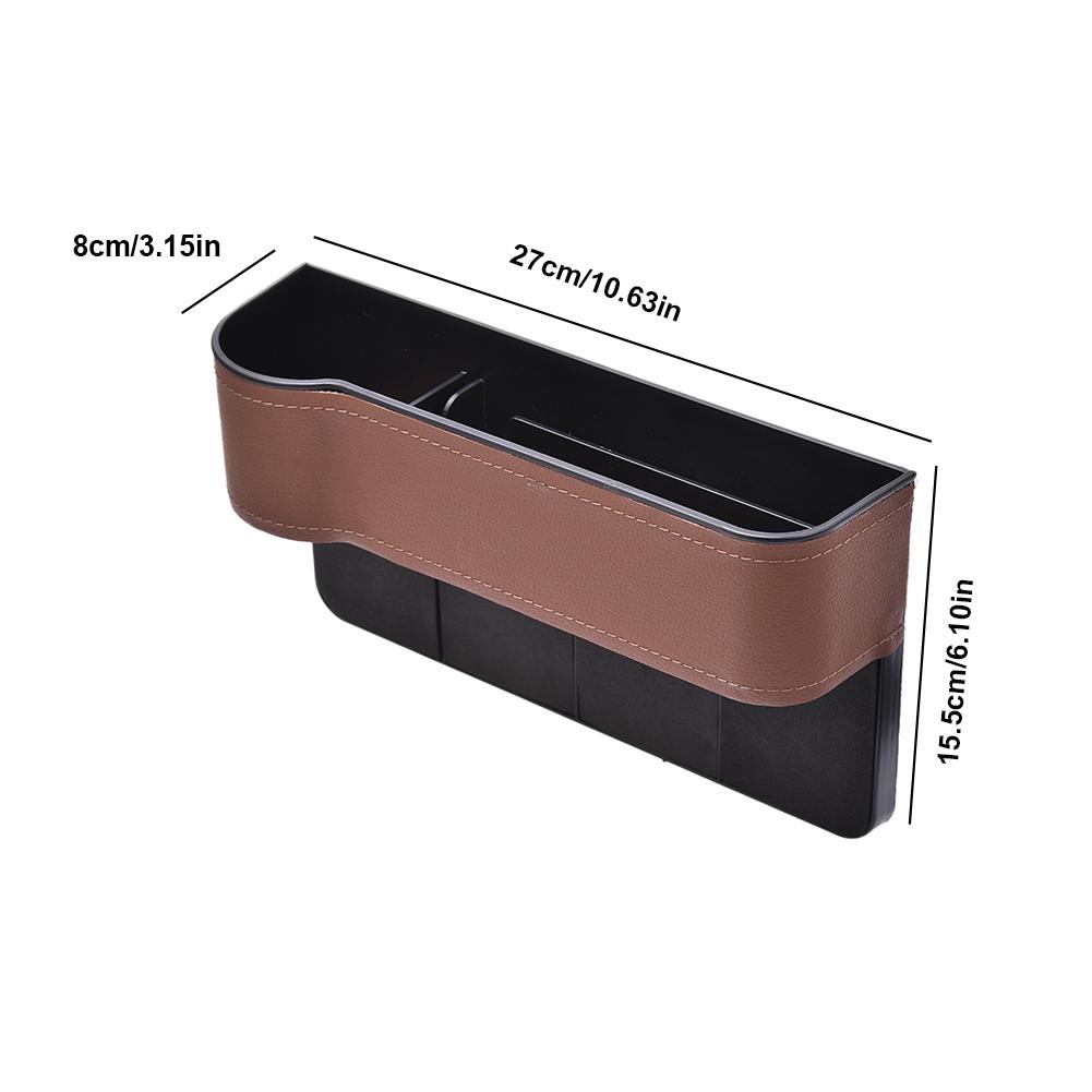 Car Seat Gap Organizer Car Seat Gap Filler Multifunctional PU Leather Seat Console Organizer Pocket For Phone Keys Cards Pens