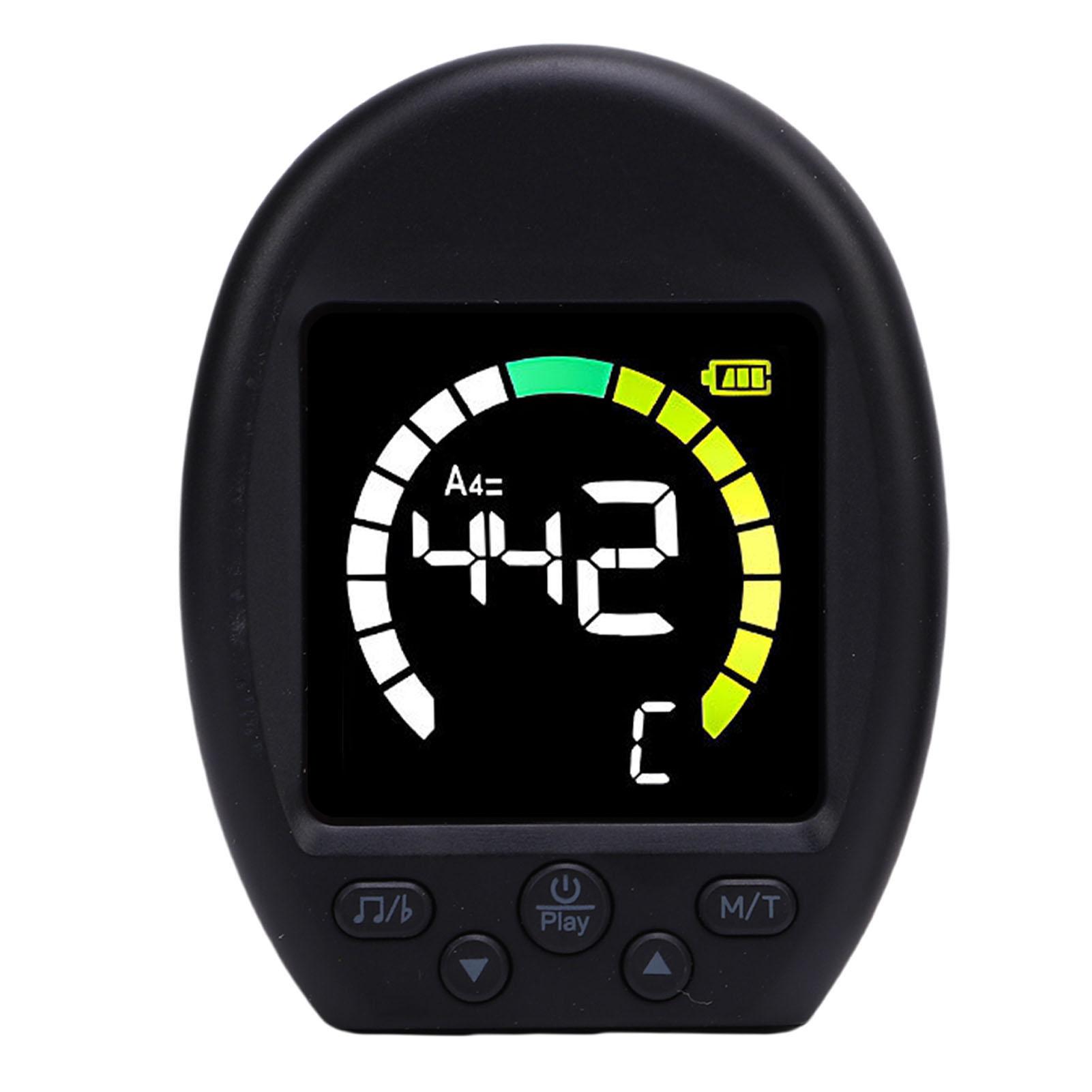 

Digital Metronome Tuner Multifunctional Accurate Rotating Clamp Design High Sensitivity Guitar Tuner and Metronome Black Black чёрный