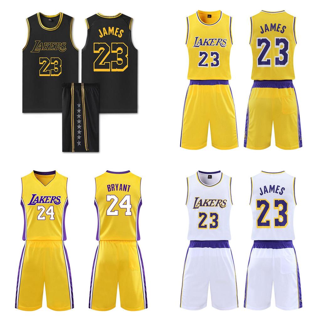 Lakers Lebron James Basketball Jersey Set With Fast Dry Fabric For Kids And Adults