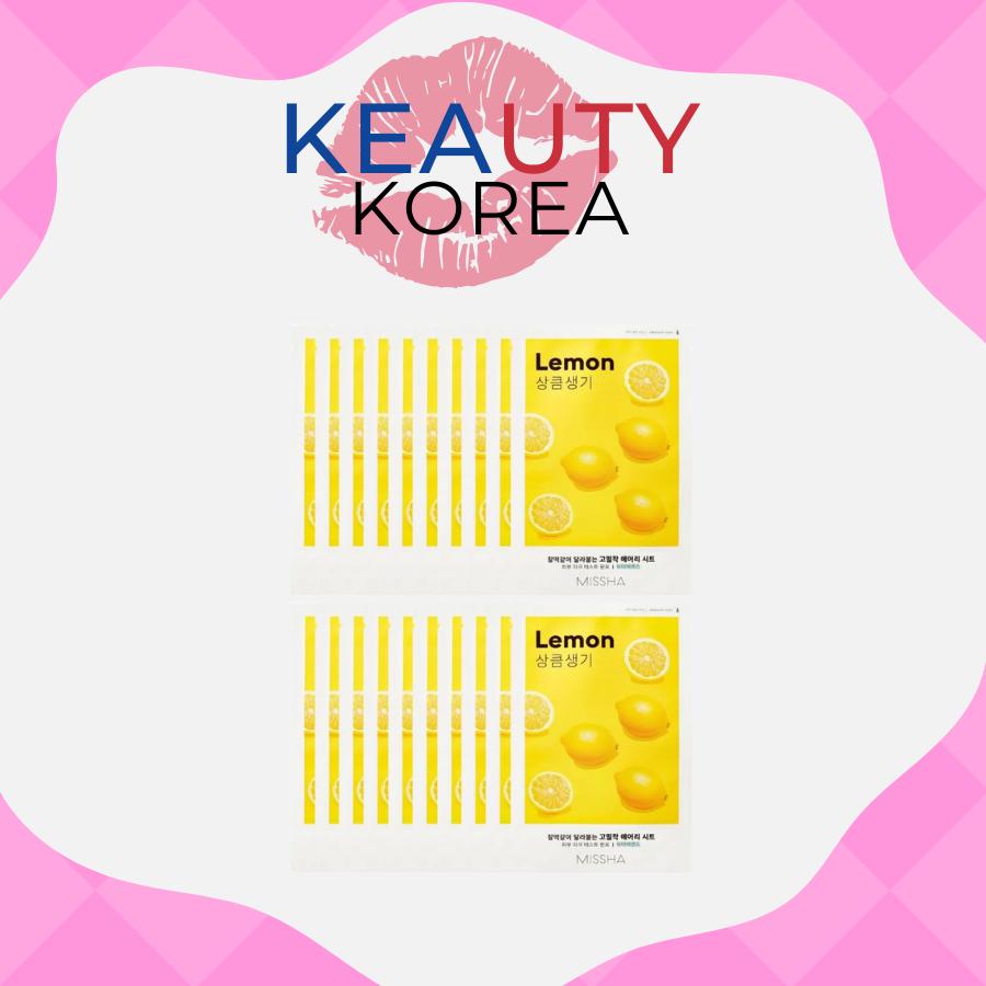 MISSHA Airy Adhesive Sheet Mask Zitrone, 20 Stück 19g