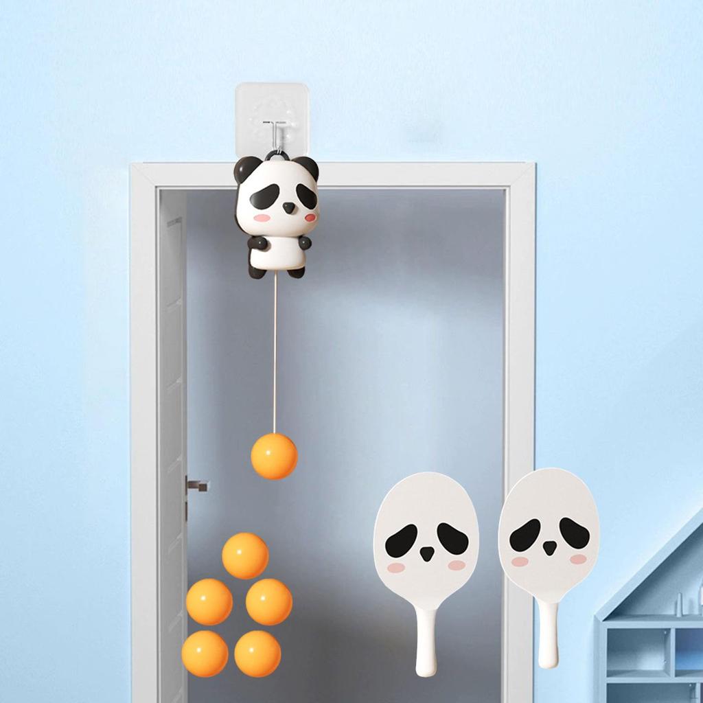 Hengende bordtennistrenersett Forelder Barneleke Bærbar selvtreningsenhet med racket og ball