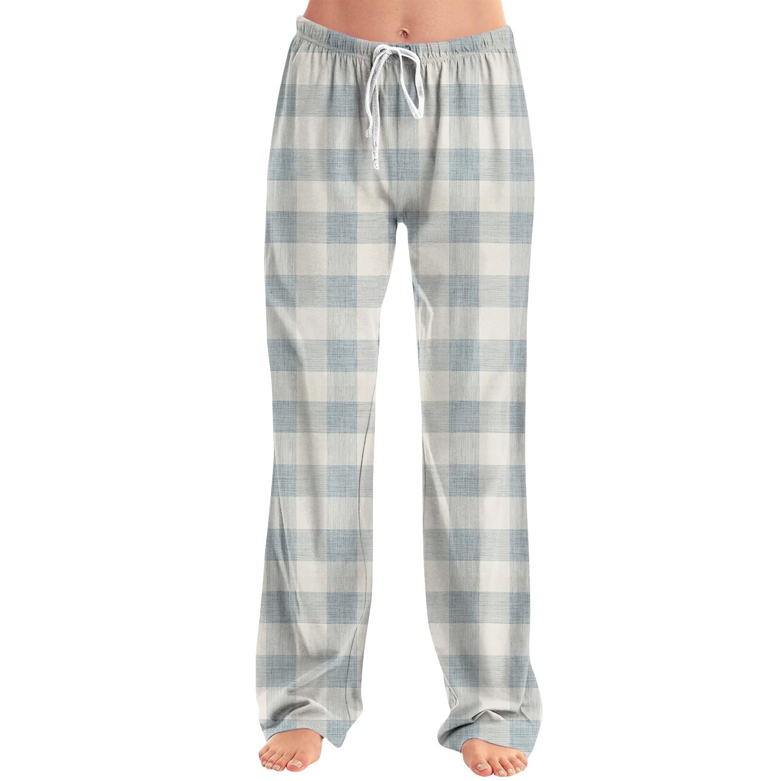 

Женские пижамные штаны, одежда для сна, повседневные брюки с эластичной резинкой на талии, удобные прямые свободные брюки для йоги S