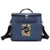 Insulated Bags Cooler Organizer Handbag Portable Shoulder Lunch Bag Waterproof Thermal Box for Men and Women Flamingo Printing