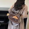 Lovely Bag for Women 2026 Winter New Korean Retro Cute Kitten Backpack Carto Fashi Versatile Shoulder Bag