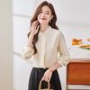 Women's French Style Long-Sleeve Chiffon Blouse