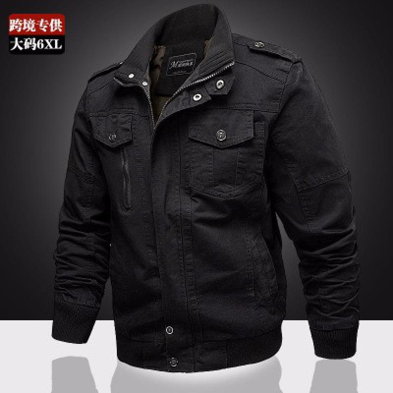 Spring New Men's Casual Cotton Military Jacket Outdoor Loose Large Size Tooling Jacket
