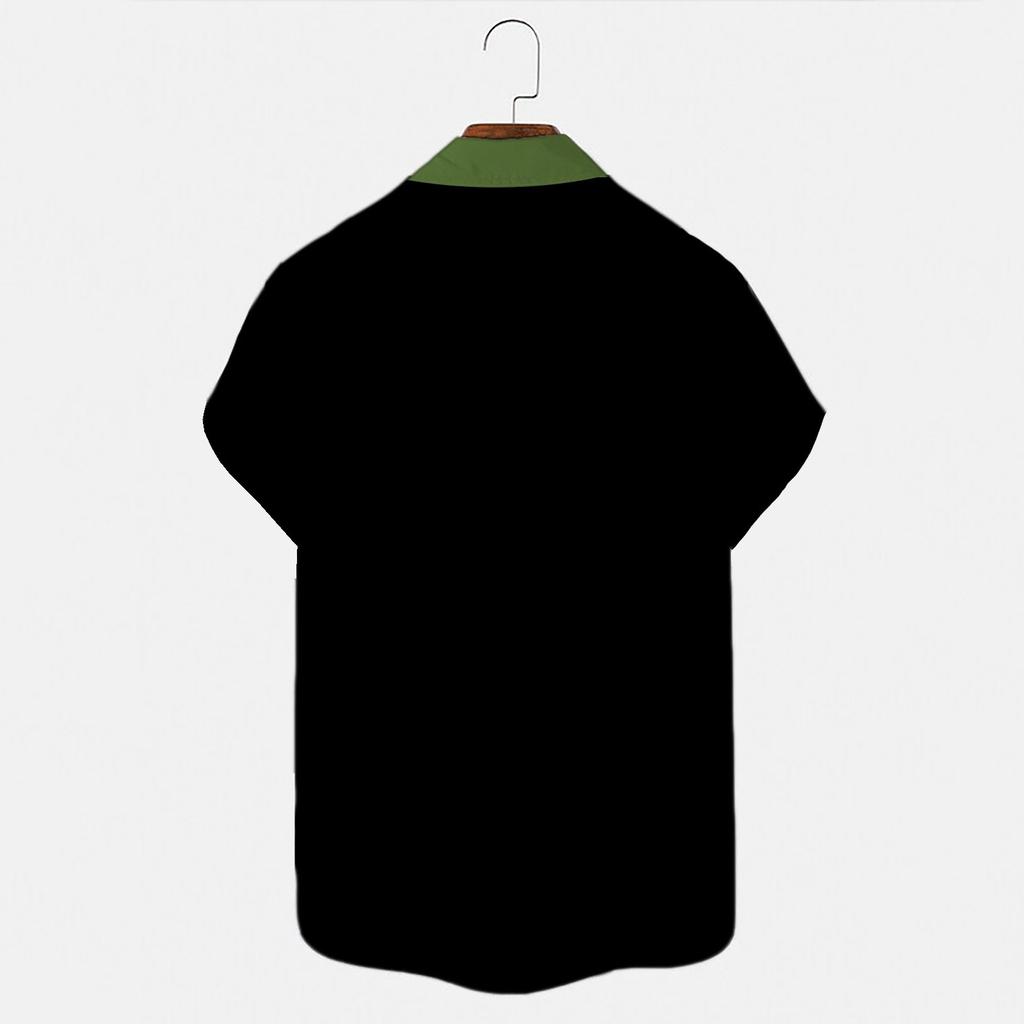 Men's Hawaiian Printed Button Short Sleeve Shirts Men's Casual Fashion Short Sleeve Shirts