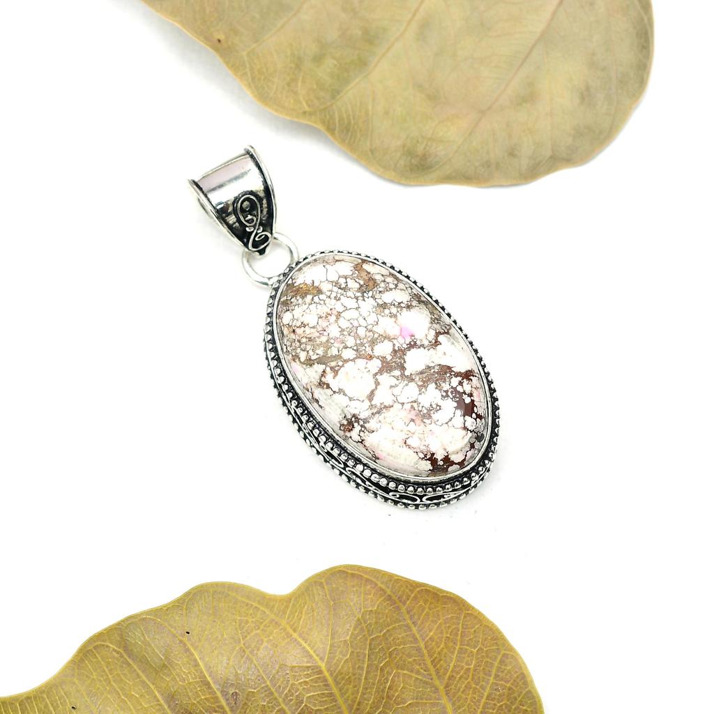 Wild Horse Gemstone Pendant: 925 Sterling Silver Handmade Pendant Necklace Jewelry