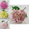 Realistic 72 Petal Soft Touch Artificial Hydrangea Flowers For Wedding Home Decor