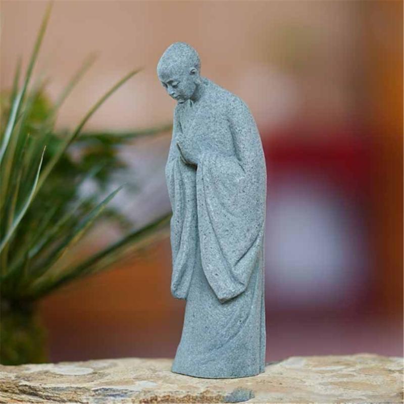 Praying Monk Statue Buddhas Statue Figurines Aquarium Decorations for Garden Outdoor Indoor Ornament Fish Tanks Decors