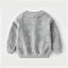 Boys Dinosaur Pullover Sweatshirt Long Sleeve Crewneck Blue Gray
