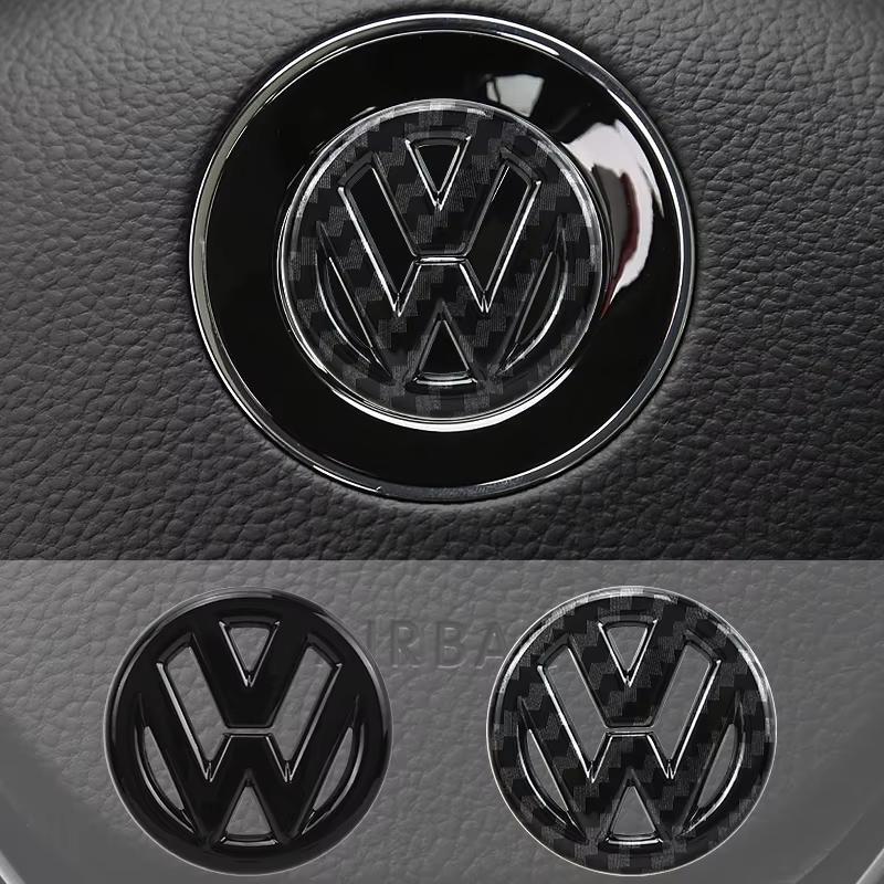VW Car Sticker Car ABS Plastic Steering Wheel Logo Circle Trim Sticker for Volkswagen Golf VW PoloJetta Mk6 Tiguan Passat Zs1