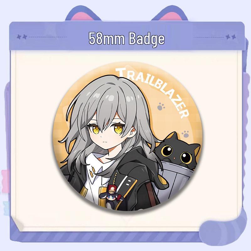 Honkai: Star Rail Cat Series Badges - March 7th, Himeko, Dan Heng Merchandise