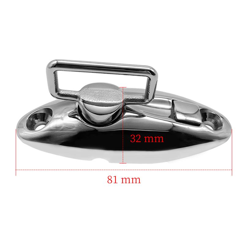 

316 Stainless Steel 360° Adjustable Bimini Top Mount Swivel Deck Hinge With Quick Release Pin Boat Accessories Marine Hardware 81mmx32mm