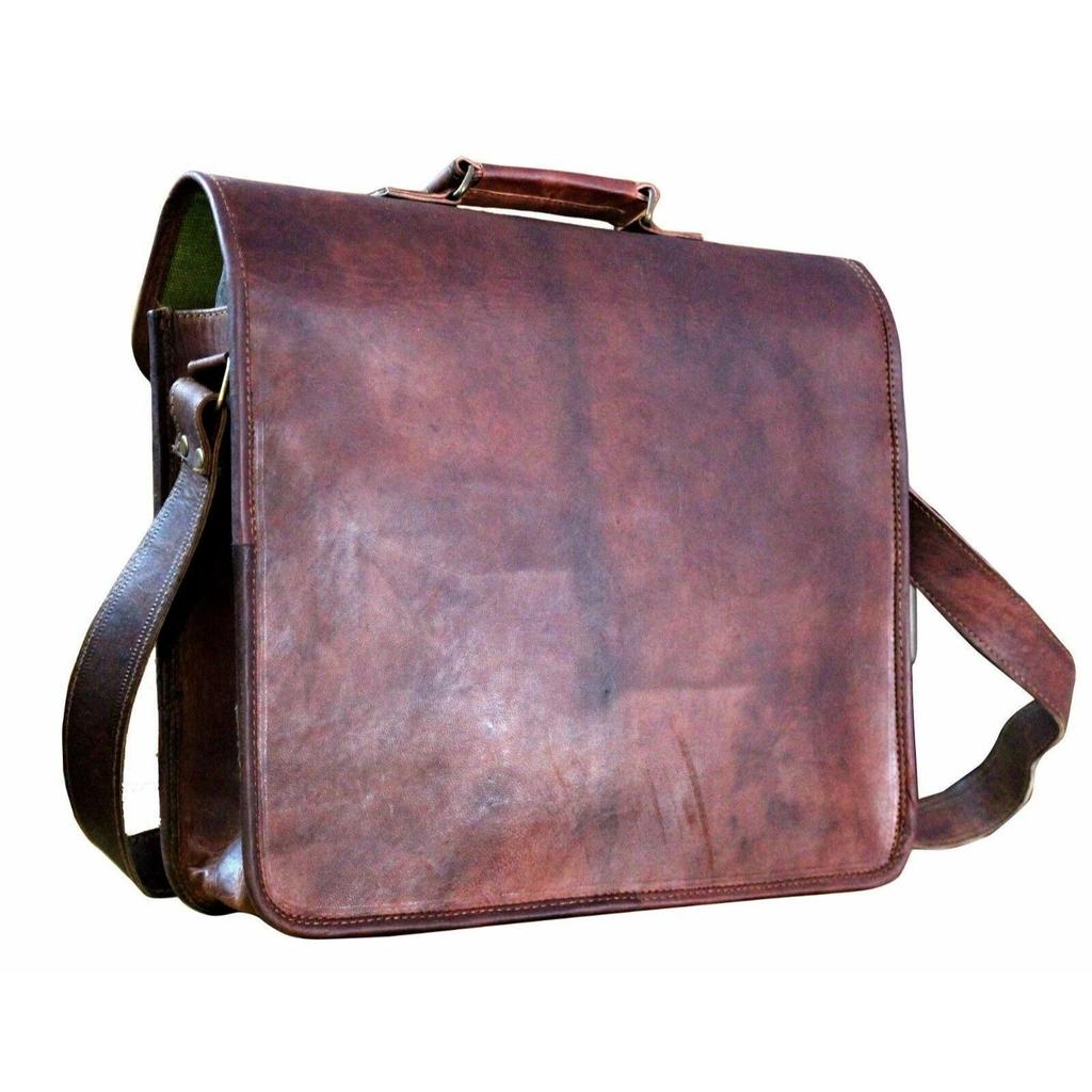 Vintage Briefcase Satchel Soft Leather Laptop Bag Messenger Shoulder Bags