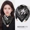 Women's Magnetic Triangle Neck Protection Scarf - Cotton & Linen High-End Square Scarf for Autumn/Winter