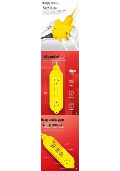 Waterproof Two-Core Pure Copper Electric Extension Cord with Freeze-Resistant Socket