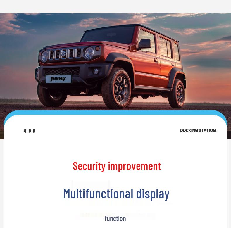2019+ Jimny Center Console Upgrade: Multifunctional Electronic Components, Expansion Dock, Dual-Booth Design.