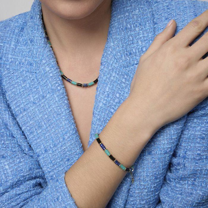 Bracelet - LUXENTER - Bathim - Argent 925 - Or jaune 18k - Turquoise