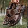 Summer new waterproof and anti slip soft bottom driving beach shoes dual-use men's sandals