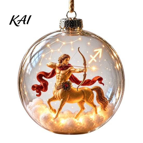 Decorative Spheres for Home Lighted Zodiac Christmas Ornament, Glowing Sign Ball with Warm LED, Acrylic Xmas Balls Party 3D Clear Hanging Pendant Tree