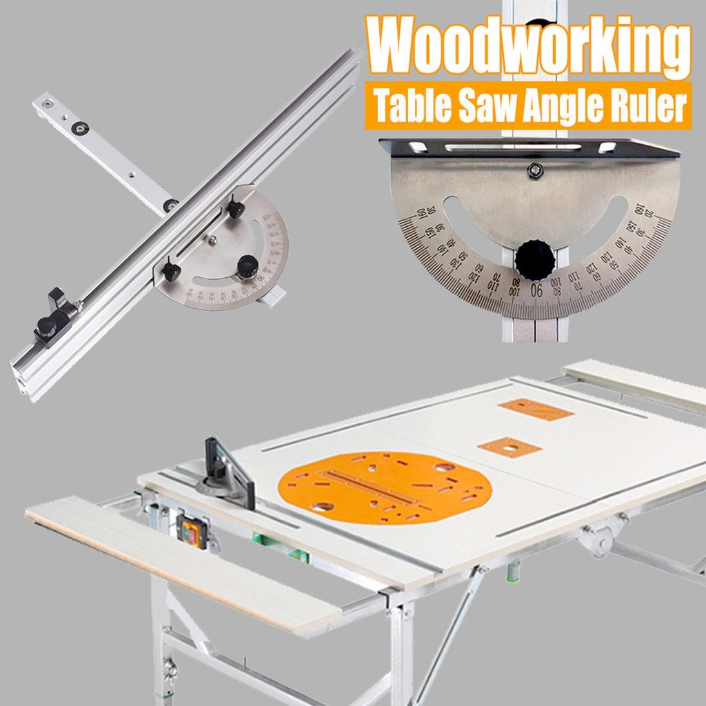 Miter Gauge Table Saw With Track Stop Backer Woodworking Push Handle Woodworking Table Saw Adjustable Practical