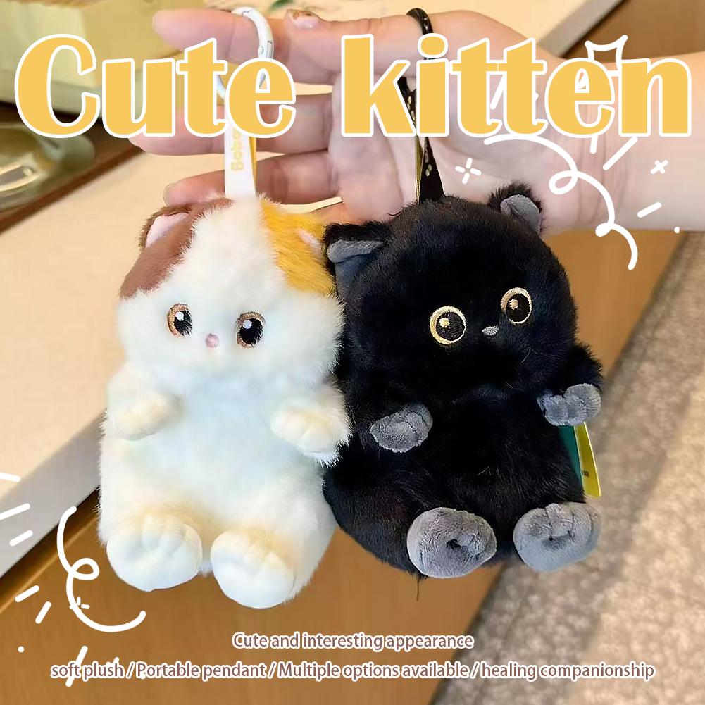 Katze Lustiger Plüsch Schlüsselanhänger Kreative Hässliche Niedliche Kätzchenpuppe Tasche Anhänger Cartoon Plüschtier Für Rucksack Auto Dekoration Geschenk
