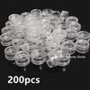 50/100/200pcs 2.5ml Clear Cosmetic Bottles Containers Pot Sample Clear Cream Jar For Nail Arts Small Clear Can Tin For Balm
