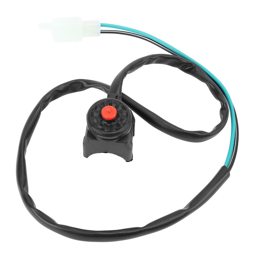 22mm Motorcycle Kill Switch 64cm Wire Length Universal Motorbike Engine Kill Stop Switch Horn Button Red