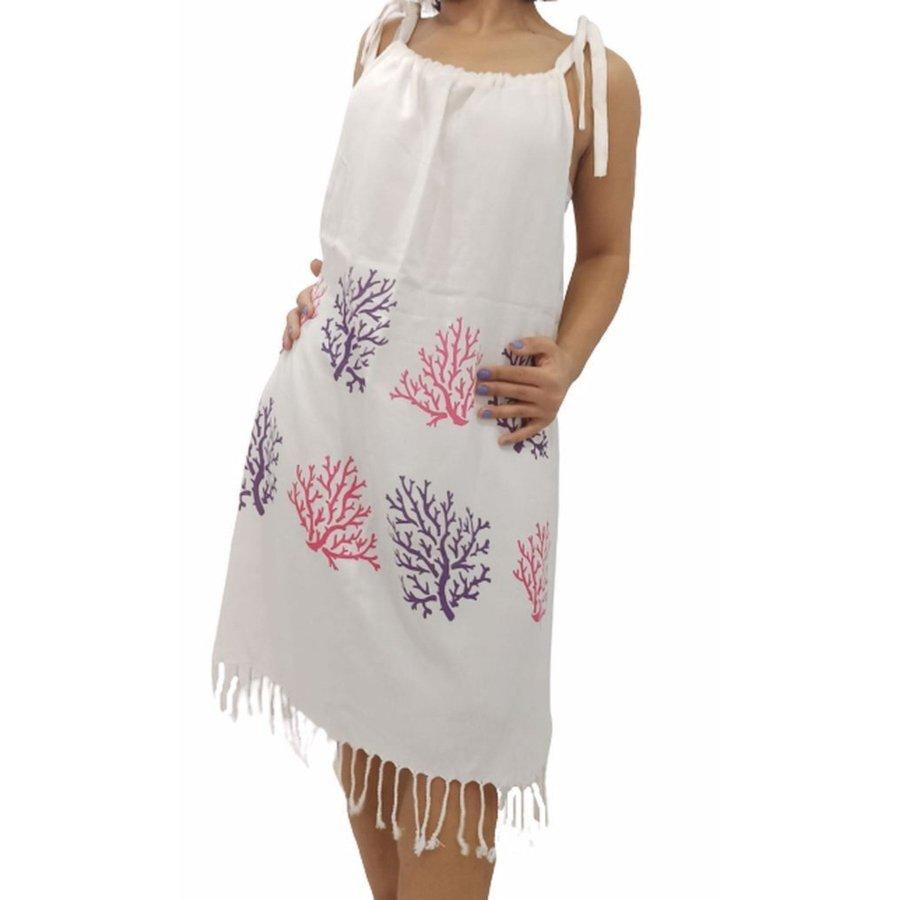 

Пляжное платье из бамбуковой хлопчатобумажной ткани Парео Пляжная одежда Standart разноцветный/белый
