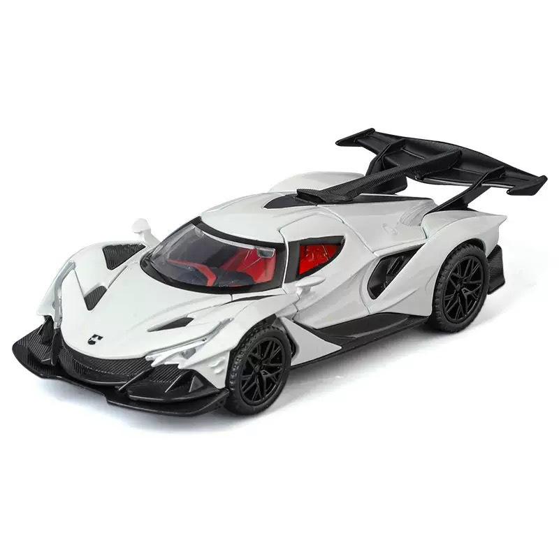 1/32 Apollo IE Sports Car Model Metal Die Cast Body Sound and Light Ornament Children's Toy Car Boys Gift Halloween Toys