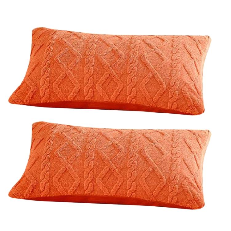 Milk Velvet Throw Pillowcase Soft Rectangle Removable Sleep Pillow Cover for Living Space оранжевый 1740₽