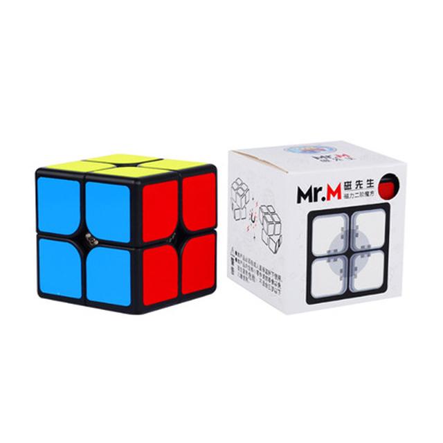 Sengso Mr.M 3x3 Magnetic Magic Cube Stickerless Black Shengshou Mr M 3x3x3 Magnets Speed ​​Cubo Magico Stress Reliever Leker Voksen