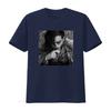 Vintage Streetwear Maluma Rapper Porträt Schwarz Weiß Druck Cool Lässig T-Shirt Vintage Gewaschen Weich Streetwear Atmungsaktiv