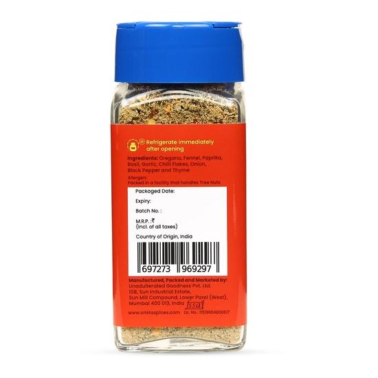 CRISTA 40 gms Italian Pizza Seasoning | Pizza Seasoning for Pasta, Salads & Breads Seasoning | Vegan | Fresh  | Zero added Colours & Preservatives