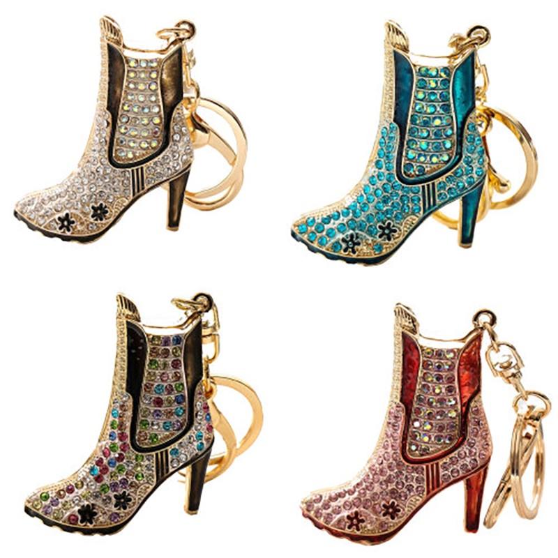 Fashionable And Cute Shoe Pendant Keychain With Rhinestones Ideal Gift For Both Men And Women