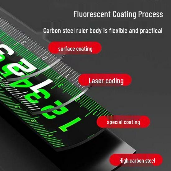 Self-Locking Fluorescent Tape Measure: 5m/10m Thickened Ruler