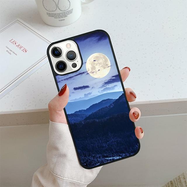 Coque de téléphone Lune de Forêt Pour iPhone 17 Air 14 15 16 13 12 Housse Pour Apple iPhone 17 Air 14 15 16 Pro Max 6S Plus Coque