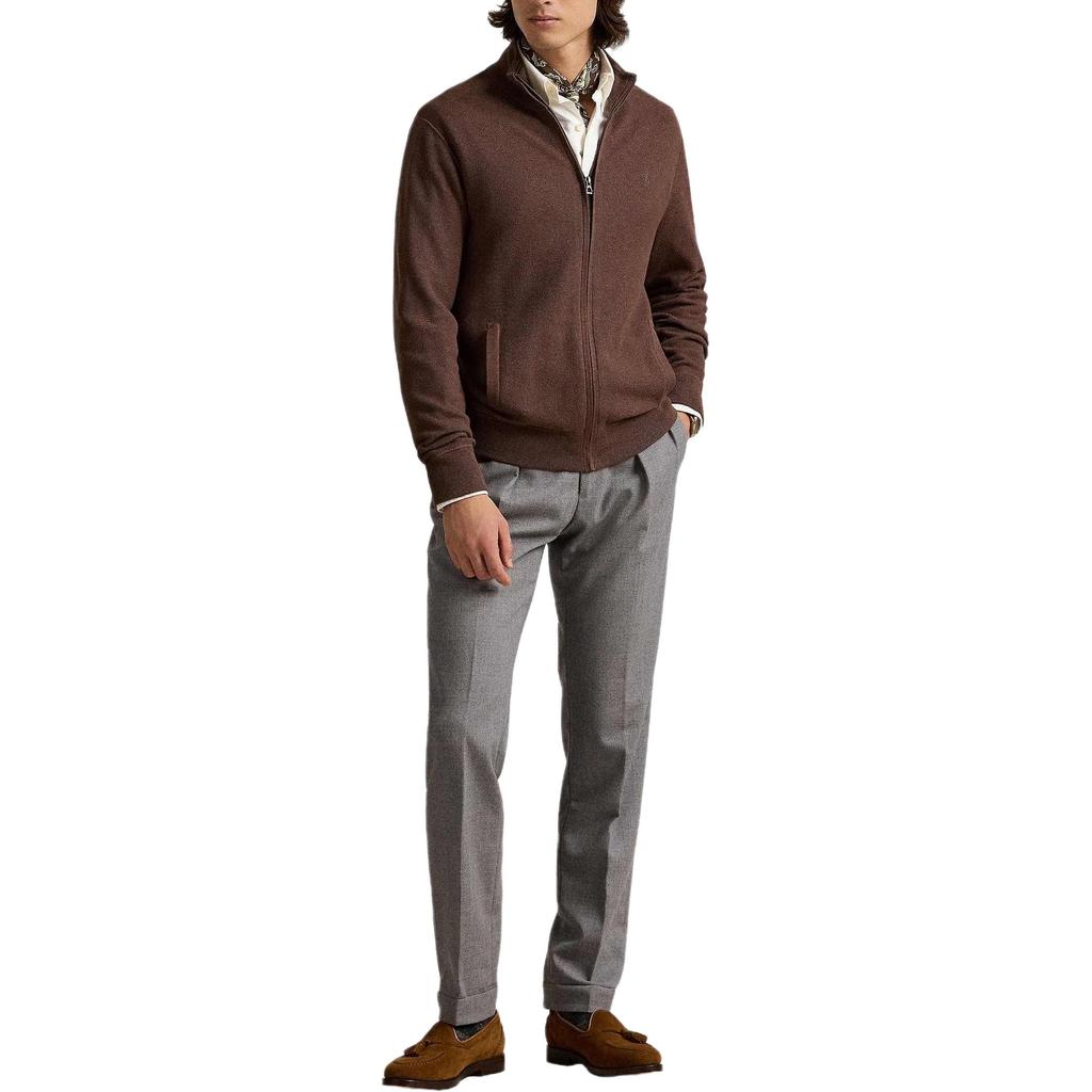 Polo Ralph Lauren FW25 Ribbed Half High Neck Zip Long Sleeve Knit Sweater Men sweater 710P07395-001