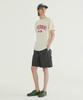 COVERNAT Cracked Arch Logo Dyed T-Shirt Charcoal