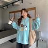 2025 hooded loose fleece sweater Japanese brand lazy pullover jacket autumn new women