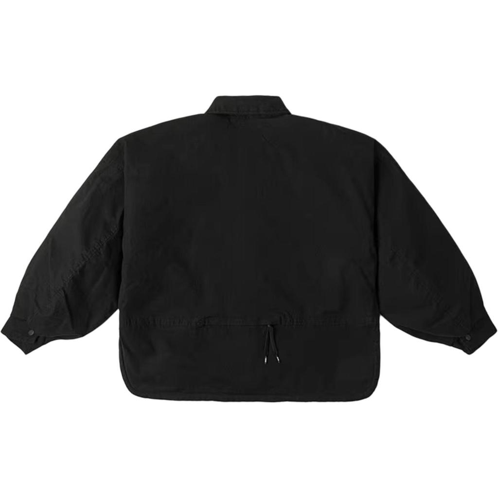 Vans Solid Color Button-Up Long Sleeve Jacket Women Jackets Black VN000H2XBLK
