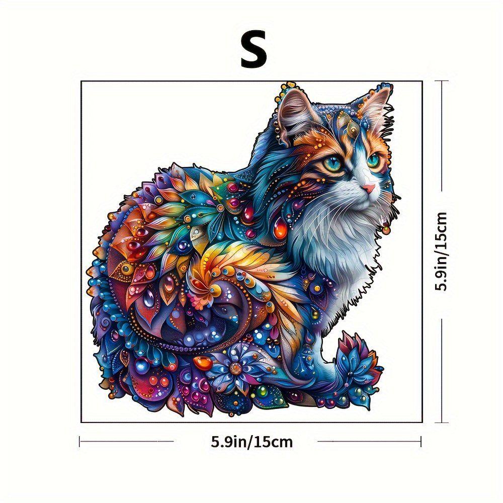 

Деревянный пазл «Дерево жизни» — нестандартные блоки в форме маленьких животных, деревянные пазлы высокой сложности для детей и взрослых, игрушечные пазлы с кошками и собаками, единорогами, 70–210 шт. S