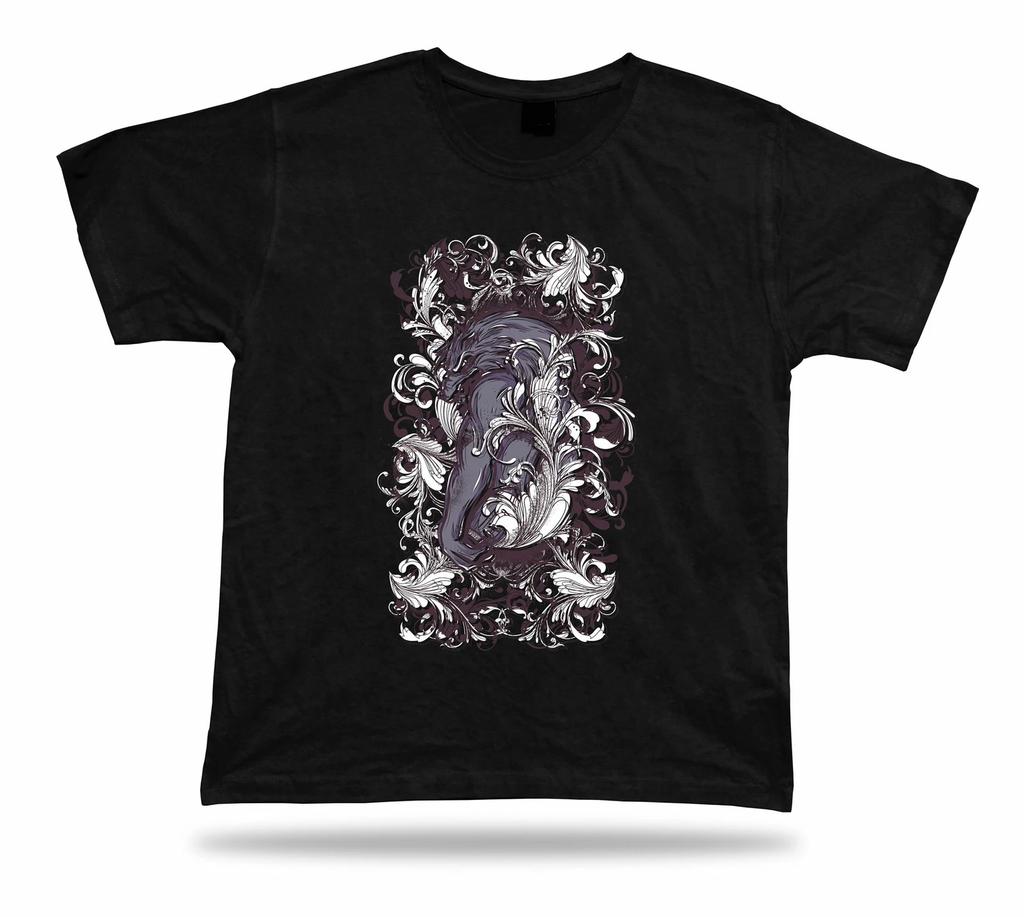 Werewolf Monster Floral design dark stylish vector birthday gift apparel tee